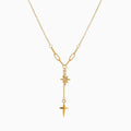 Gold star pendant necklace with delicate chain, trendy women's jewelry for everyday wear or gifting