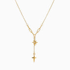 Gold star pendant necklace with delicate chain, trendy women's jewelry for everyday wear or gifting